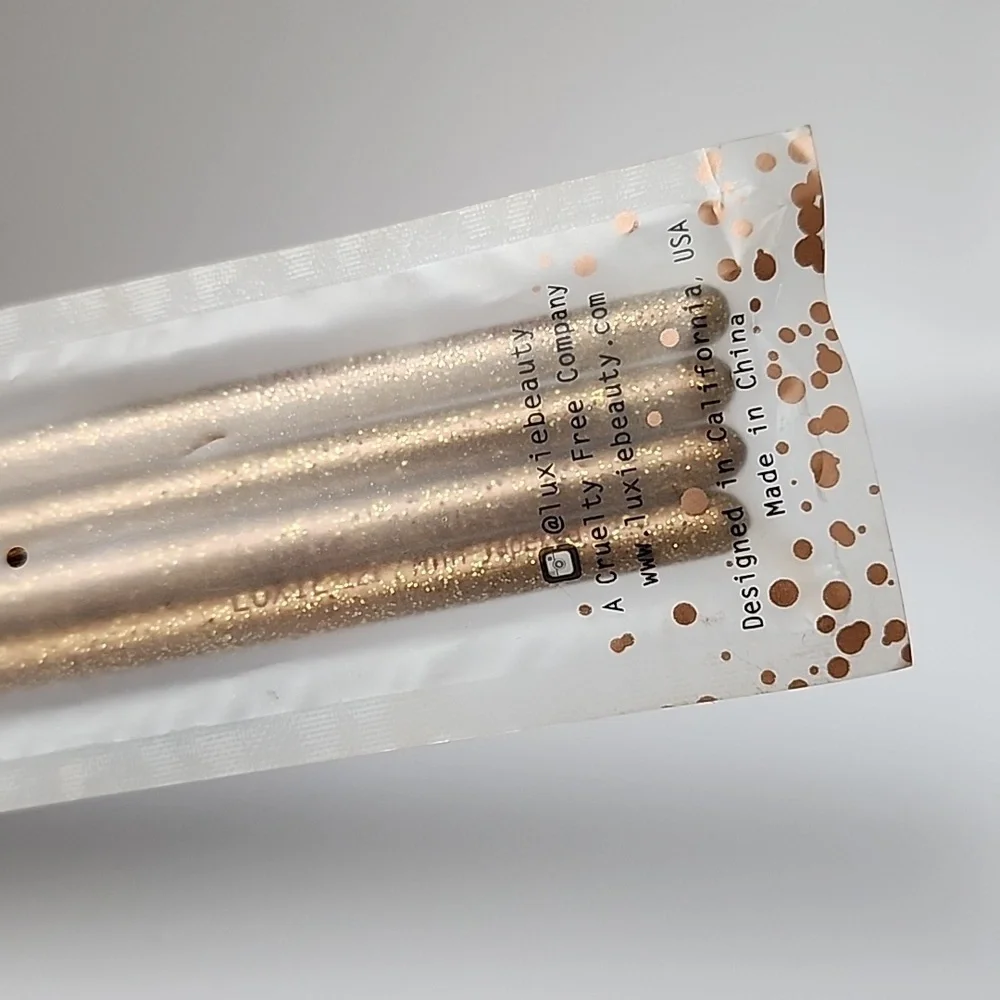 Luxie Luminous 4 Piece Gold Eyeshadow Brush Set